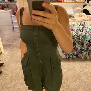 olive green romper